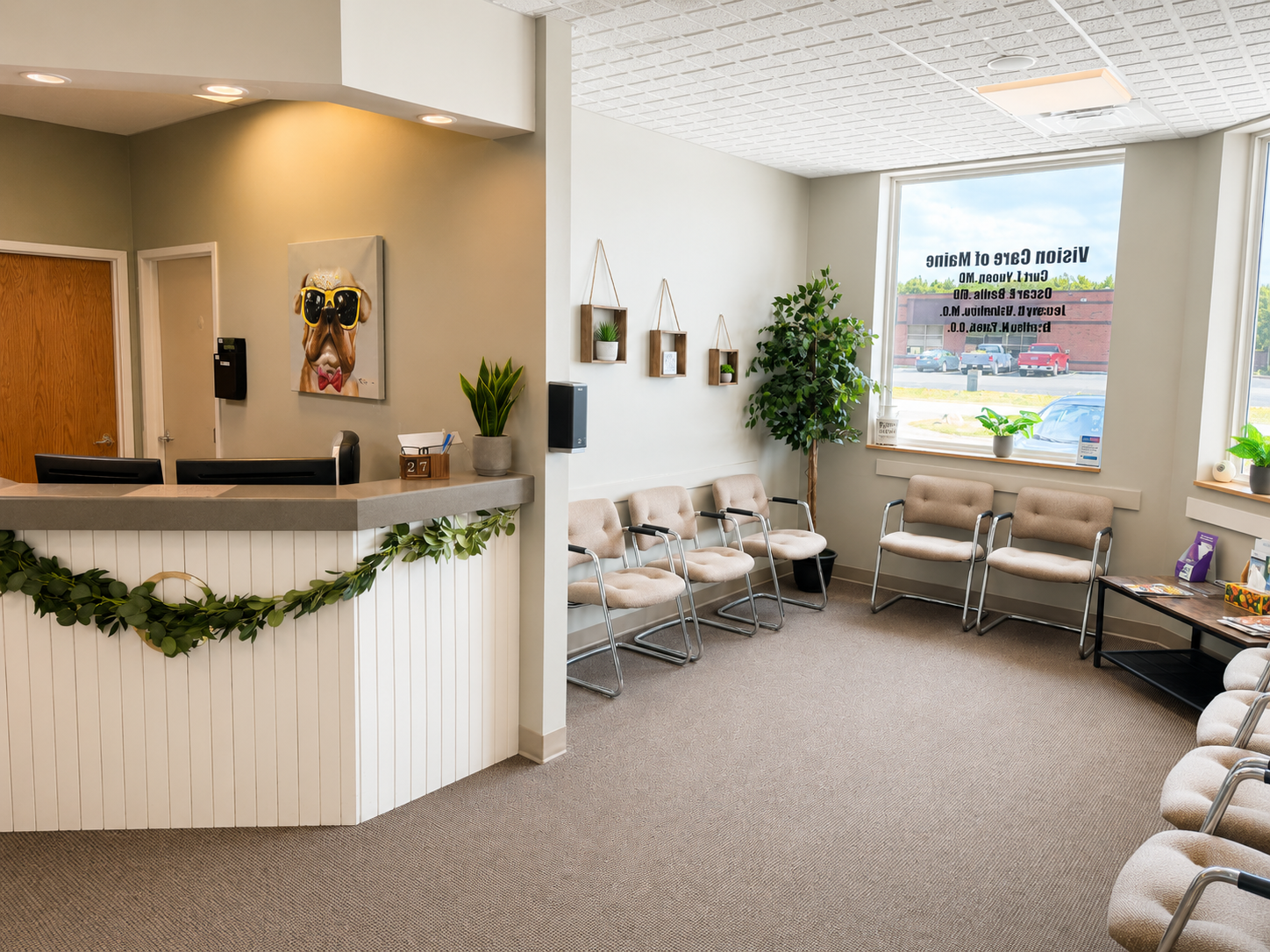 Inside the Houlton eye care office